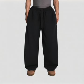 Men's Black Washed Sports Pants