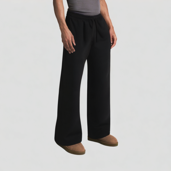 Men's Black Washed Sports Pants