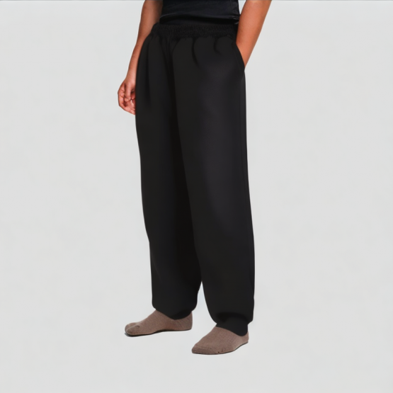 Ribbed Mid Waist Casual Pants