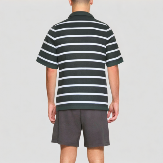 Men's Contrasting Striped Polo Short Sleeve