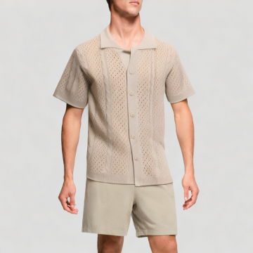 Men's Knitted Hollow Short Sleeves