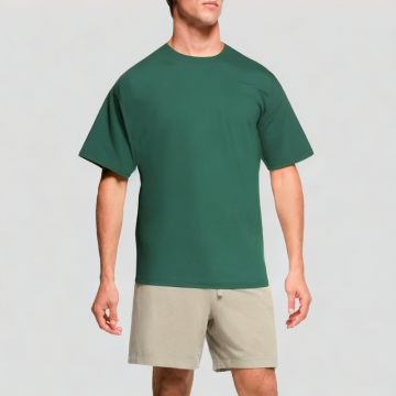 Solid Color Loose Round Neck Short Sleeves