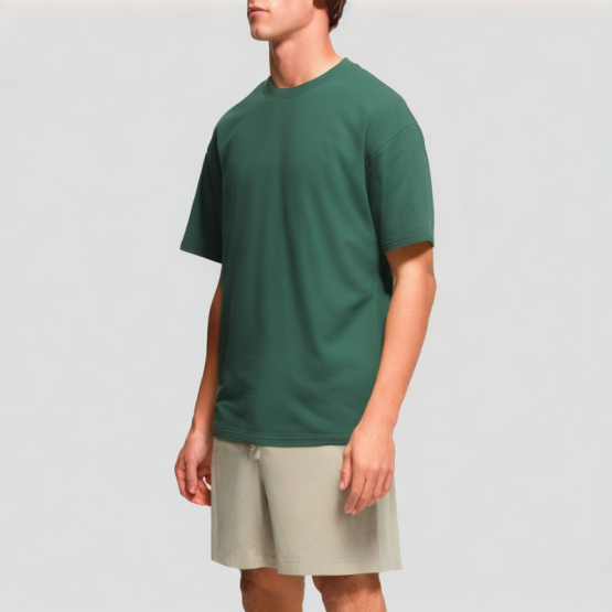 Solid Color Loose Round Neck Short Sleeves