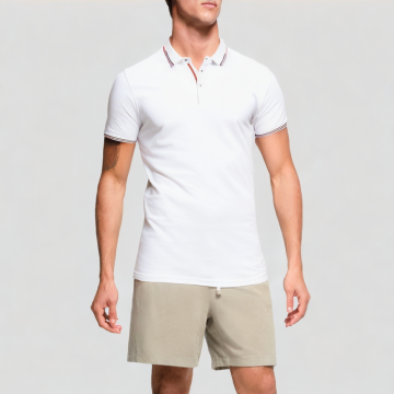 Men's Contrasting Striped Casual Short Sleeved Shirt