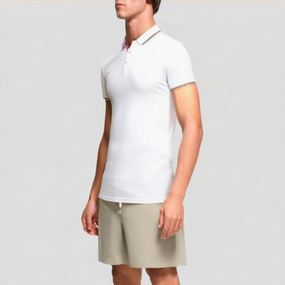 Men's Contrasting Striped Casual Short Sleeved Shirt