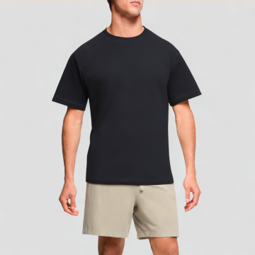 Solid Color Simple Round Neck Short Sleeves