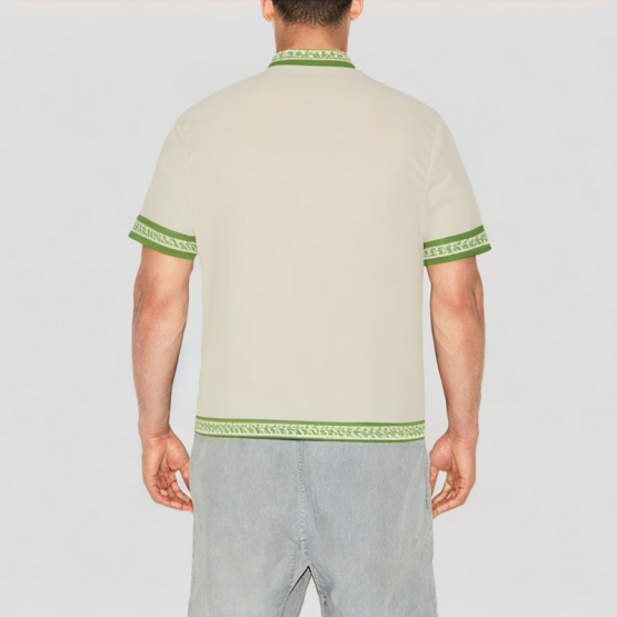 Men's Plant Print Short Sleeved Shirt