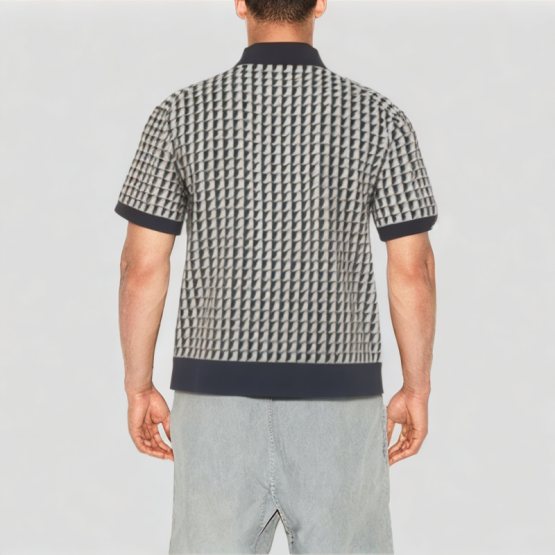 Complex Geometric Print Short Sleeves