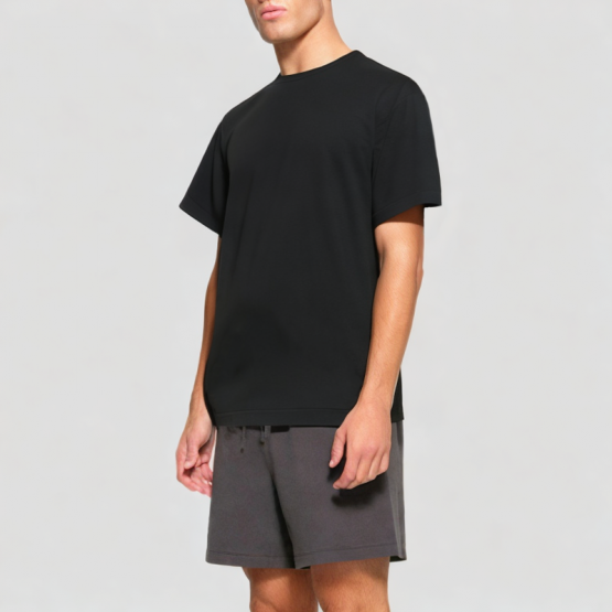 Cashmere Round Neck Pullover Short Sleeves