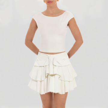 Multi Layered Skirt Short Skirt