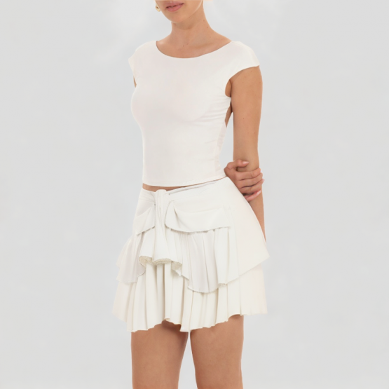 Multi Layered Skirt Short Skirt