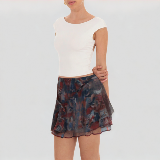 Fashionable Flower Print A Line Skirt 
