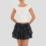 Asymmetrical Ruffled Skirt