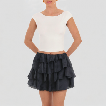Asymmetrical Ruffled Skirt