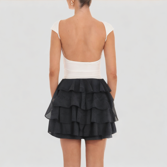 Asymmetrical Ruffled Skirt