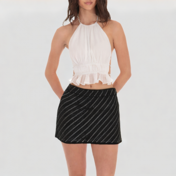 Twill A Line Skirt