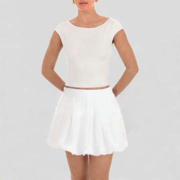 White Lace A Line Skirt