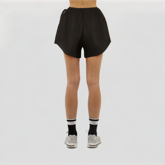 Black Beaded High Waisted Shorts