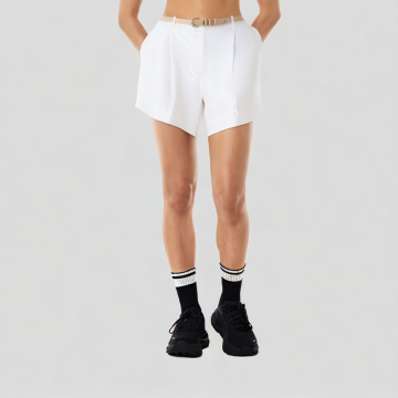 White Casual Shorts