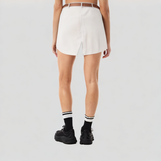 Mid Waist Striped Trouser Skirt