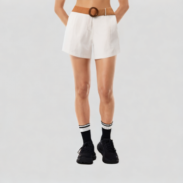 Pleated Casual Straight Shorts