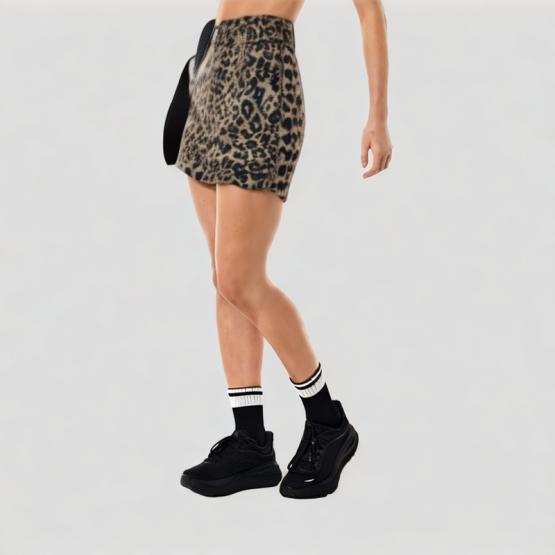 Leopard Print Straight Shorts