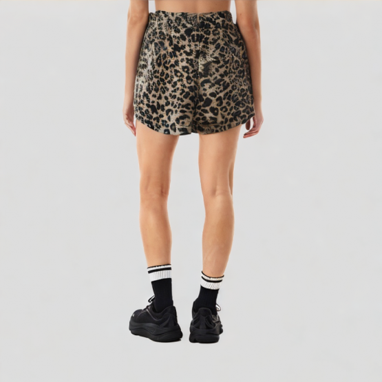 Leopard Print Straight Shorts