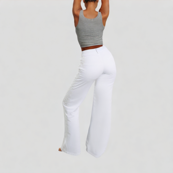 White Wide Leg Jeans