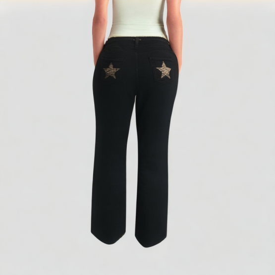 Women's Rivet Decorated Jeans