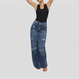 Ripped Straight Jeans