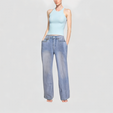 Ripped Washed Casual Jeans