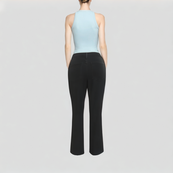 Black Slim Fit Flared Jeans