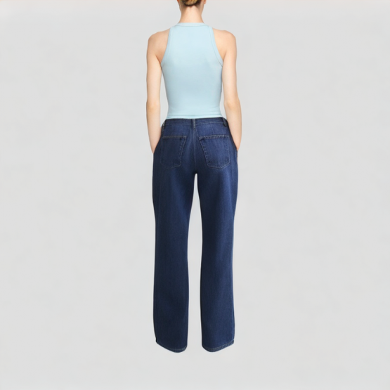 Blue Fashion Straight Jeans