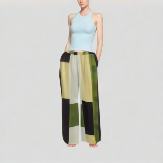 Contrast Color Stitching Casual Pants 