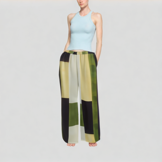 Contrast Color Stitching Casual Pants 