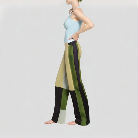 Contrast Color Stitching Casual Pants 