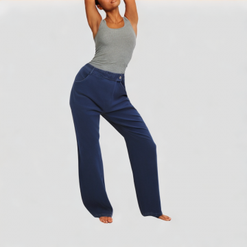 Asymmetric Dark Blue Jeans