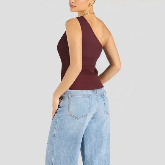 Red Pleated Off Shoulder Short Sleeves