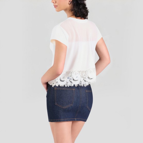 Casual Lace Patchwork Short Sleeves