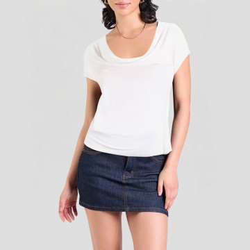 Swing Collar And Waist Short Sleeves