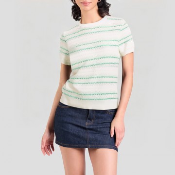 Casual And Simple Striped Short Sleeves