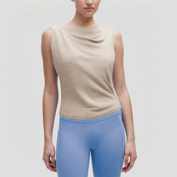 Double Layer Asymmetric Sleeveless Top