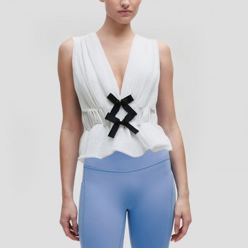 Deep V Neck Sleeveless Top