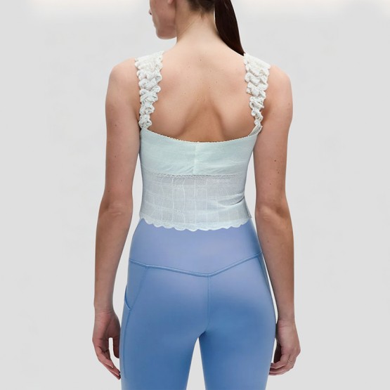 Sweet Lace Splicing Sleeveless Top