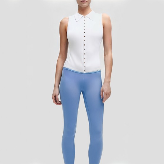 Lapel Sleeveless Top