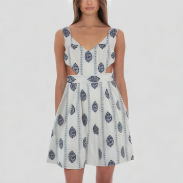 Waist Hollow Suspender Dress