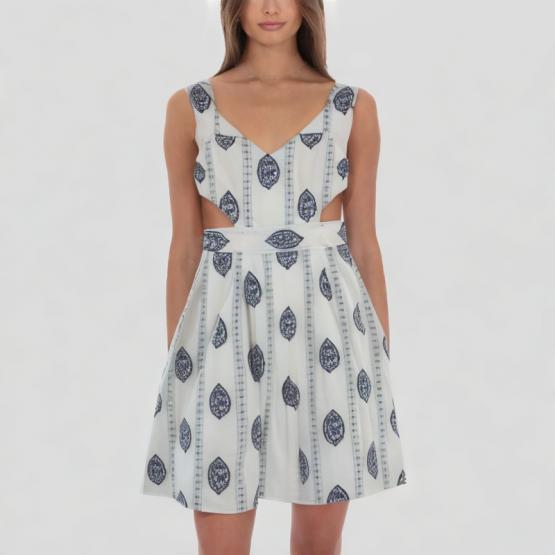 Waist Hollow Suspender Dress
