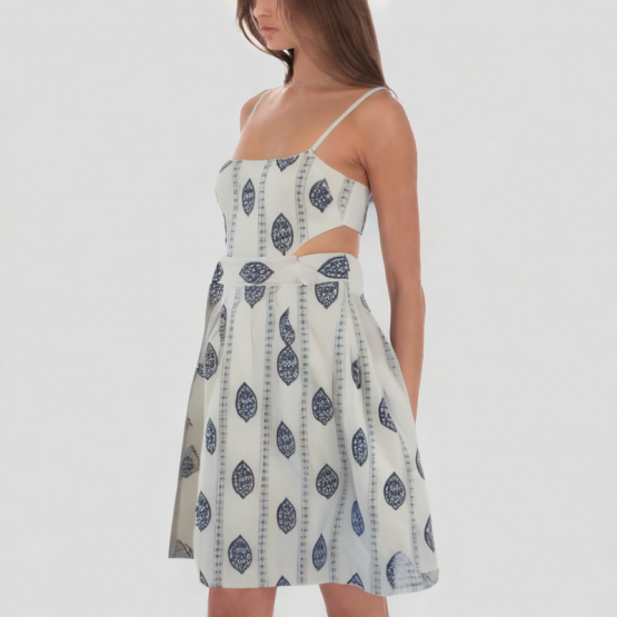 Waist Hollow Suspender Dress