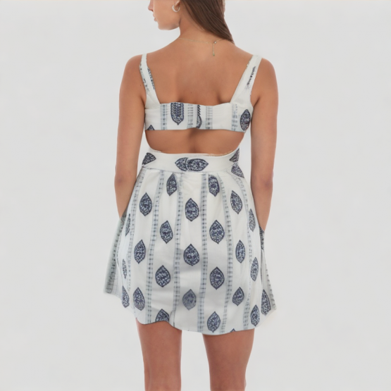 Waist Hollow Suspender Dress