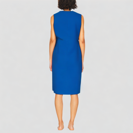 Side Waist Hollow Round Neck Dress